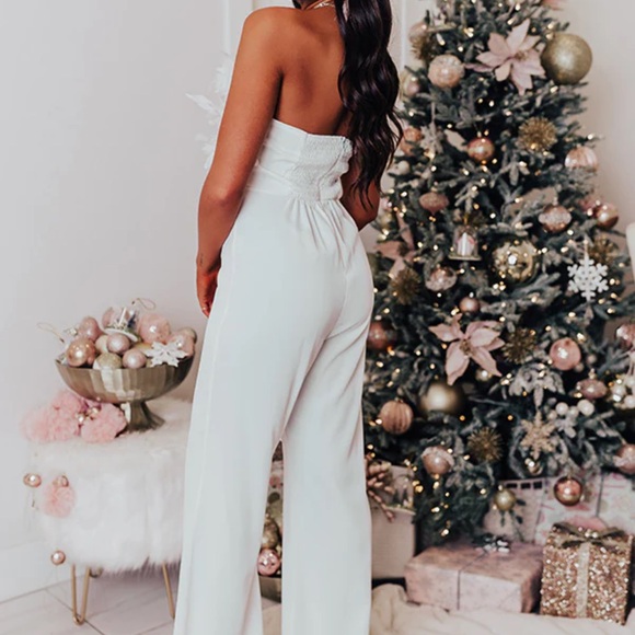 Expect The Best Feather Jumpsuit - Picture 4 of 5